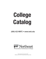 NWTC 2009 - 2010 College Catalog - Northeast Wisconsin ...