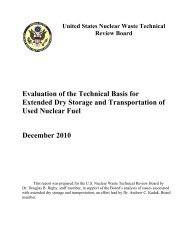 report - US Nuclear Waste Technical Review Board