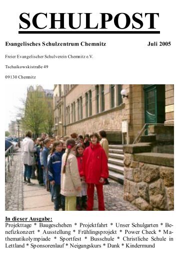 SCHULPOST - Evangelisches Schulzentrum Chemnitz