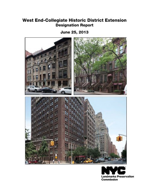 West End-Collegiate Historic District Extension, Manhattan - NYC.gov