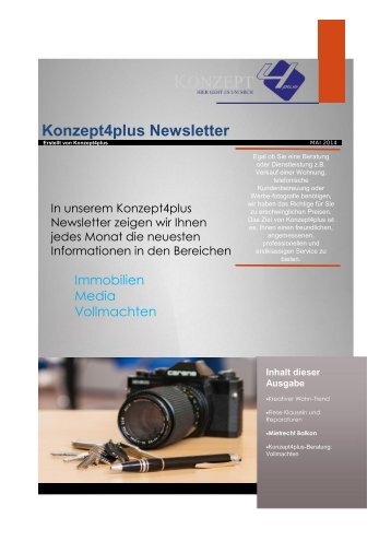 Konzept4plus Newsletter