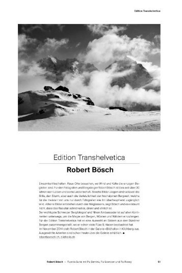 Robert Bösch – Edition Transhelvetica