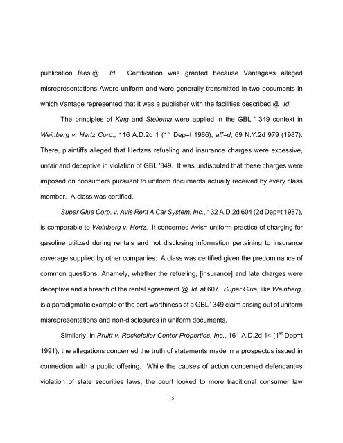 Consumer Class Actions in New York - New York City Bar Association