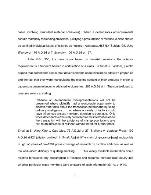 Consumer Class Actions in New York - New York City Bar Association