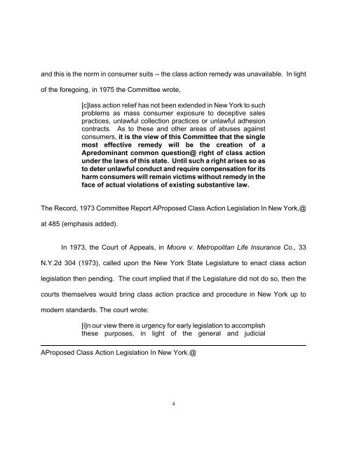 Consumer Class Actions in New York - New York City Bar Association