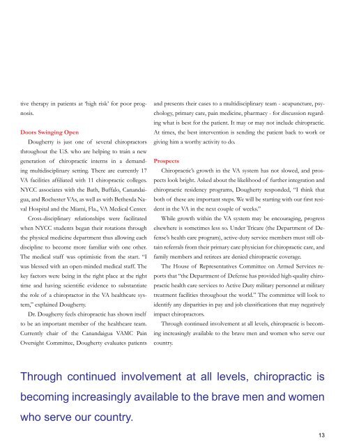July - August 2012 (PDF Version) - New York Chiropractic College