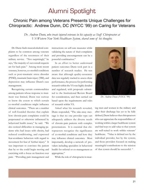 July - August 2012 (PDF Version) - New York Chiropractic College