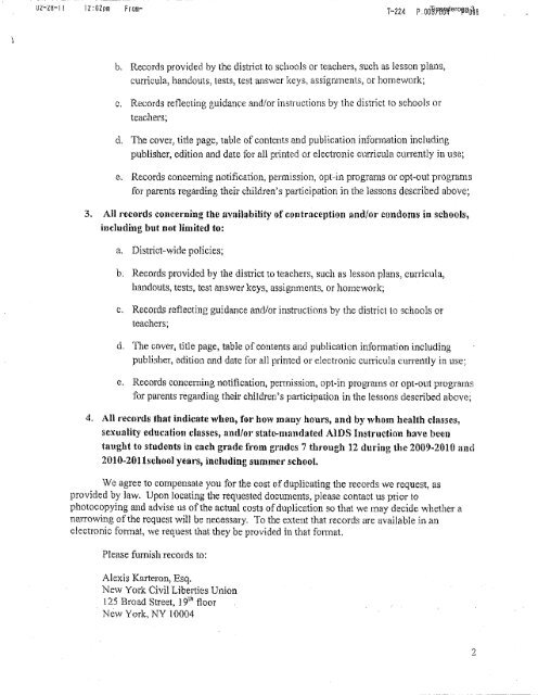 ticonderoga central school district - New York Civil Liberties Union