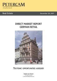 DIRECT MARKET REPORT GERMAN RETAIL - Europe Real Estate