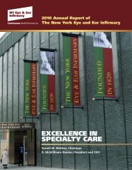 excellence in specialty care - New York Eye and Ear Infirmary