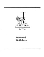 Personnel Guidelines (PG) - Catechetical Office