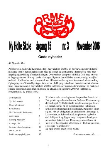 Ormen november 2006 - Ny Holte Skole