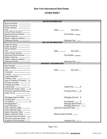 Purchase Contract Packet - New York State Real Estate Auctions