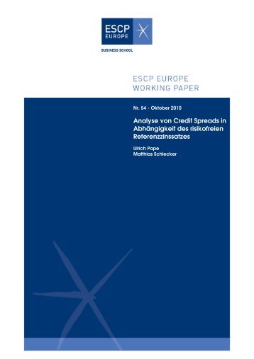 Analyse von Credit Spreads - ESCP Europe Business School