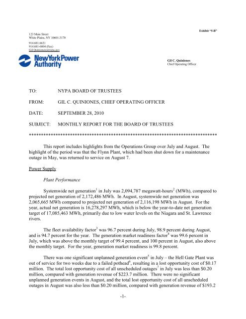 nypa board of trustees from - New York Power Authority