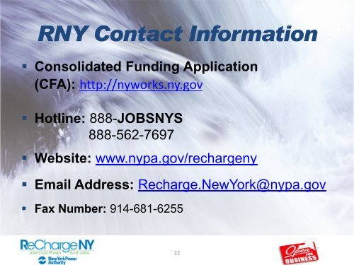 ReChargeNY presentation - New York Power Authority