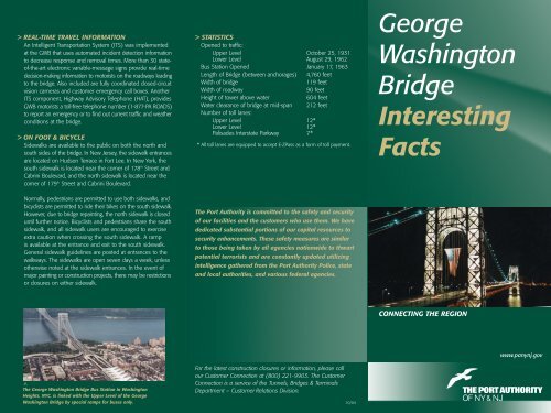 George Washington Bridge Interesting Facts - New York Public Library