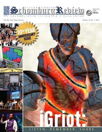 Junior Scholars' Schomburg Review Magazine 2012 - New York ...