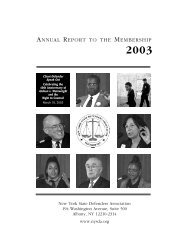 Annual Report 2003 Front Matter.qxd - New York State Defenders ...