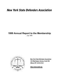 1999 Annual Report to the Membership - New York State Defenders ...