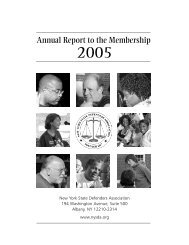 2005 Annual Report to the Membership - New York State Defenders ...