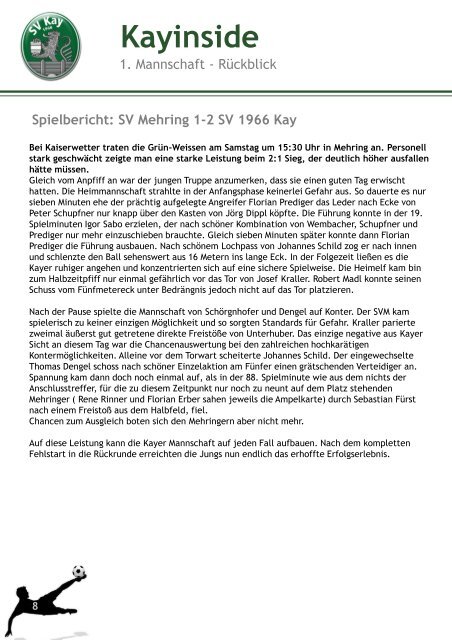 Kayinside SV Kay - TV Altötting - TuS Garching