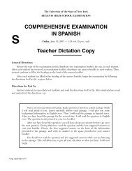 COMPREHENSIVE EXAMINATION IN SPANISH Teacher Dictation ...