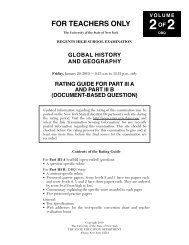 Rating guide for part III A, part III B - Regents Review Live