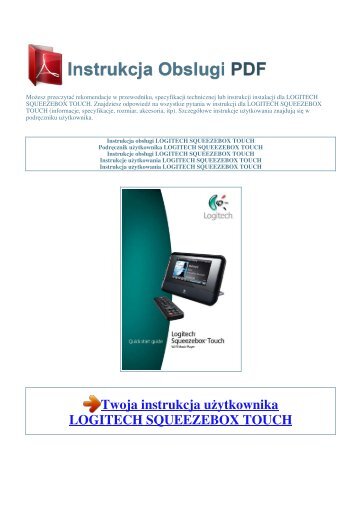 Instrukcja obsługi LOGITECH SQUEEZEBOX TOUCH - 1