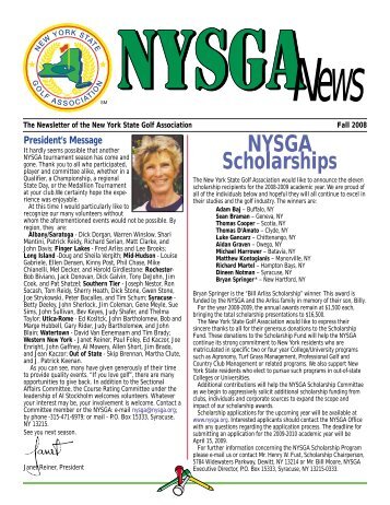 Fall 2008 - New York State Golf Association