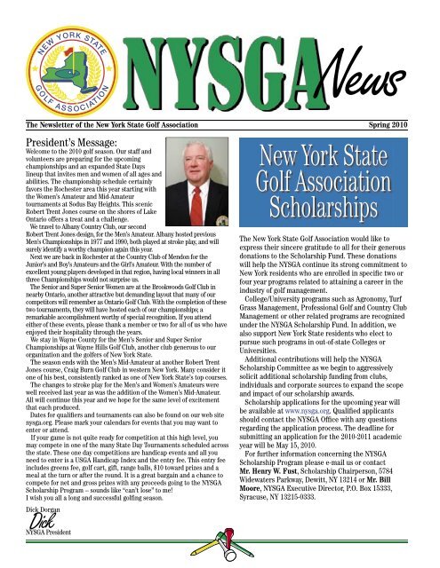 News - New York State Golf Association