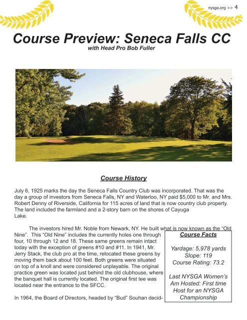 Media Guide - New York State Golf Association