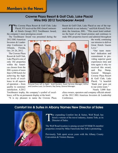 2012 - New York State Hospitality & Tourism Association