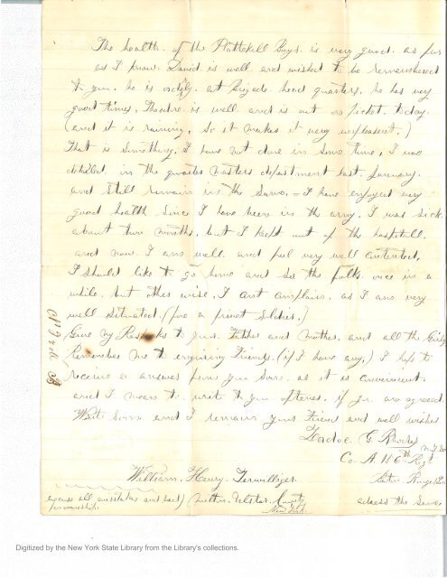 Letter from Zadoc Rhodes to William Terwilliger, dated December 12 ...