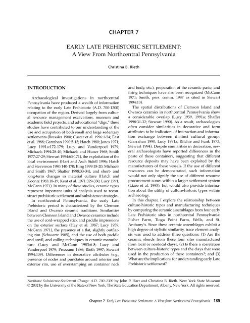 Northeast Subsistence-Settlement Change: A.D. 700 –1300