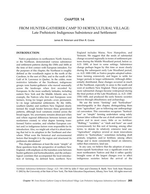 Northeast Subsistence-Settlement Change: A.D. 700 –1300