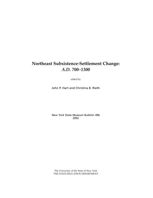 Northeast Subsistence-Settlement Change: A.D. 700 –1300