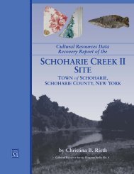 Cultural Resources Data Recovery Report of the Schoharie Creek II ...