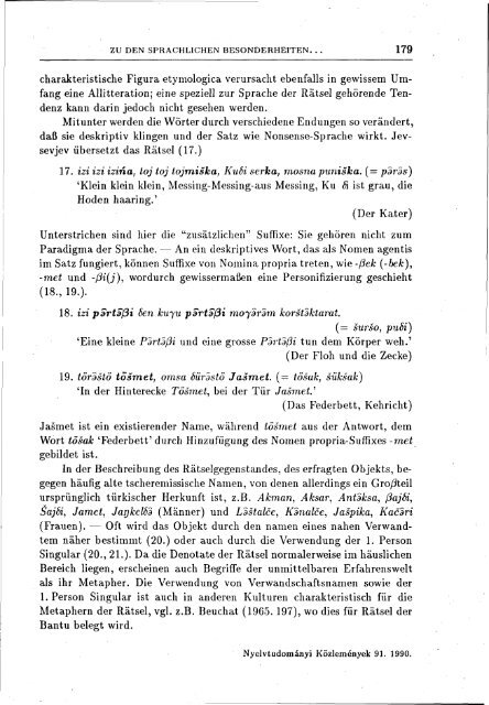 NyelvtudomÃ¡nyi kÃ¶zlemÃ©nyek 91. kÃ¶tet (1990)