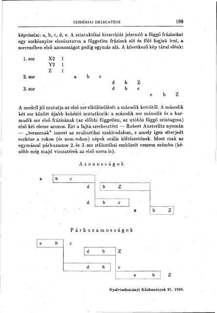 NyelvtudomÃ¡nyi kÃ¶zlemÃ©nyek 91. kÃ¶tet (1990)