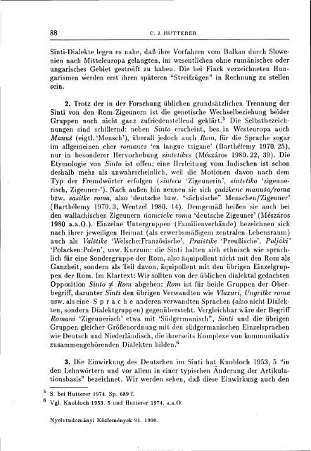 NyelvtudomÃ¡nyi kÃ¶zlemÃ©nyek 91. kÃ¶tet (1990)