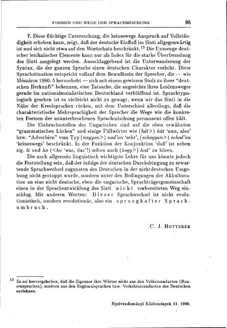 NyelvtudomÃ¡nyi kÃ¶zlemÃ©nyek 91. kÃ¶tet (1990)