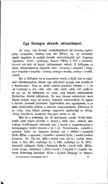 Nyelvtudományi közlemények 46. kötet (1923) - MTA ...