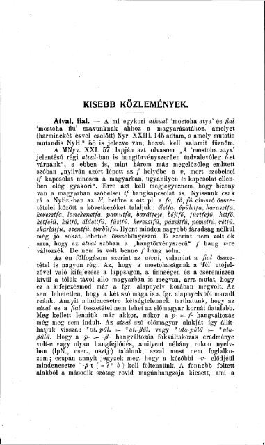 Nyelvtudományi közlemények 46. kötet (1923) - MTA ...