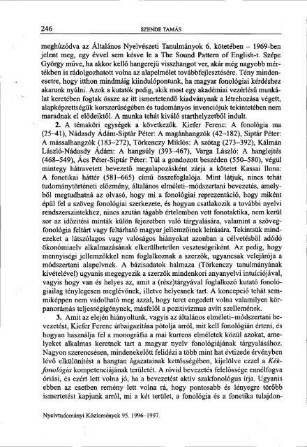 Nyelvtudományi közlemények 95. kötet (1996-1997) - MTA ...