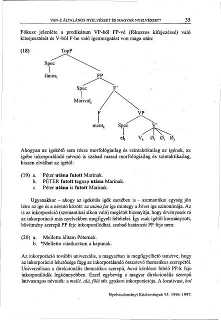 Nyelvtudományi közlemények 95. kötet (1996-1997) - MTA ...