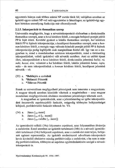 Nyelvtudományi közlemények 95. kötet (1996-1997) - MTA ...