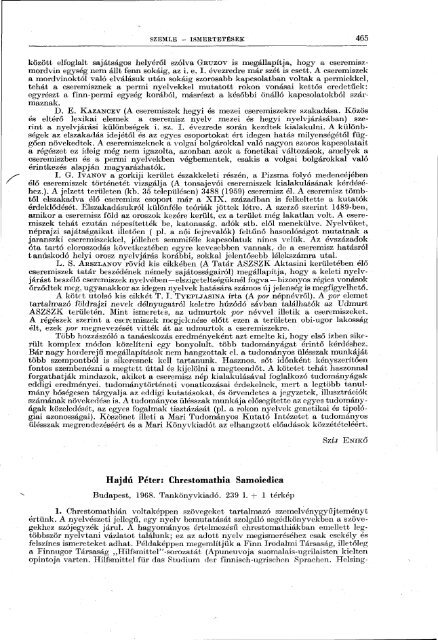 Nyelvtudományi közlemények 71. kötet (1969) - MTA ...