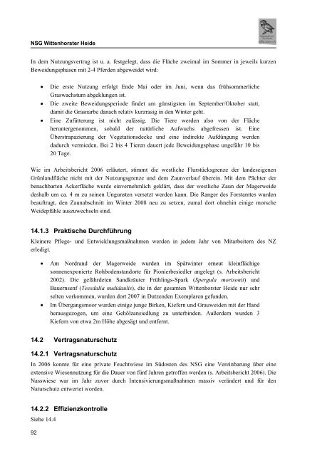 Arbeitsbericht 2007 - Naturschutzzentrum Kleve