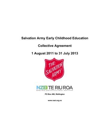 Salvation Army Early Childhood Education Collective ... - NZEI
